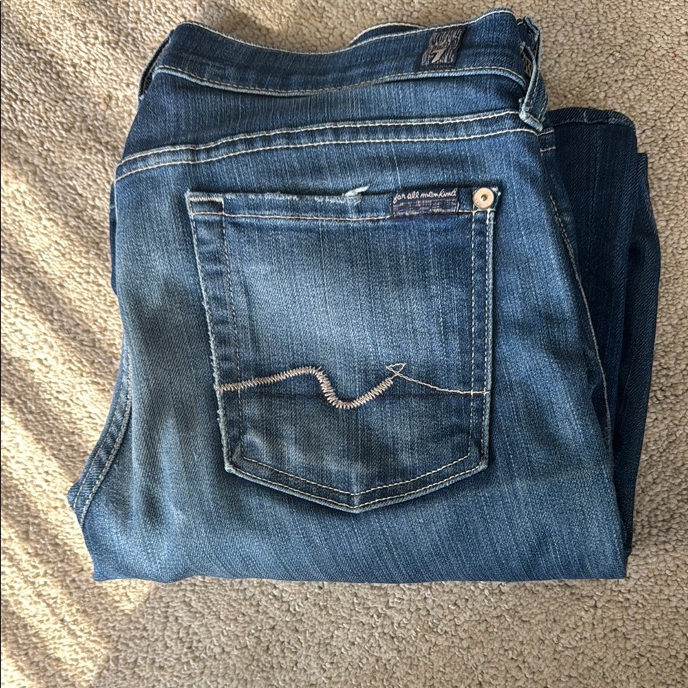 Women's Seven For All Mankind Bootcut Size 27 Blue Jeans